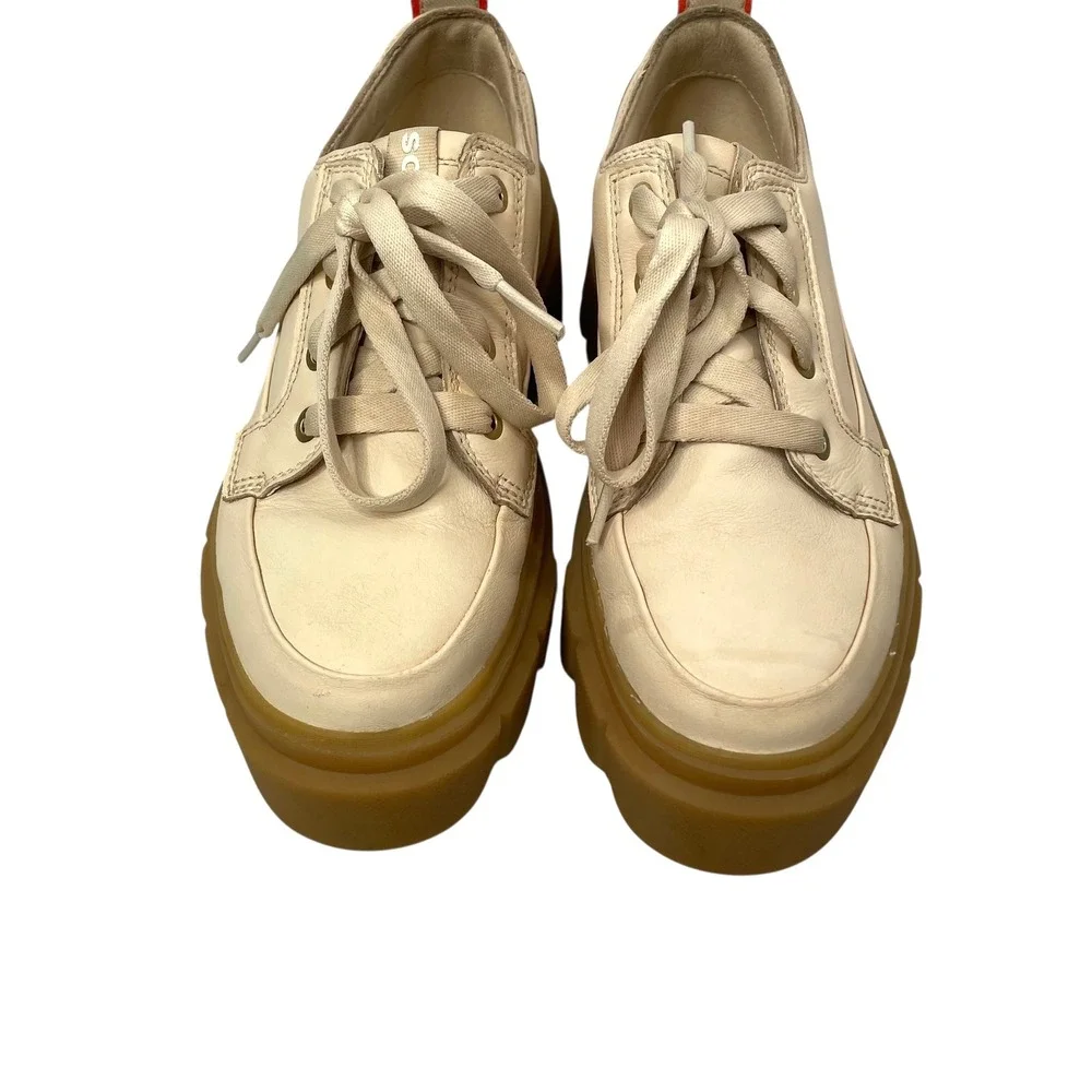 SOREL‎ Caribou X Waterproof leather platform Sneakers size 7 cream